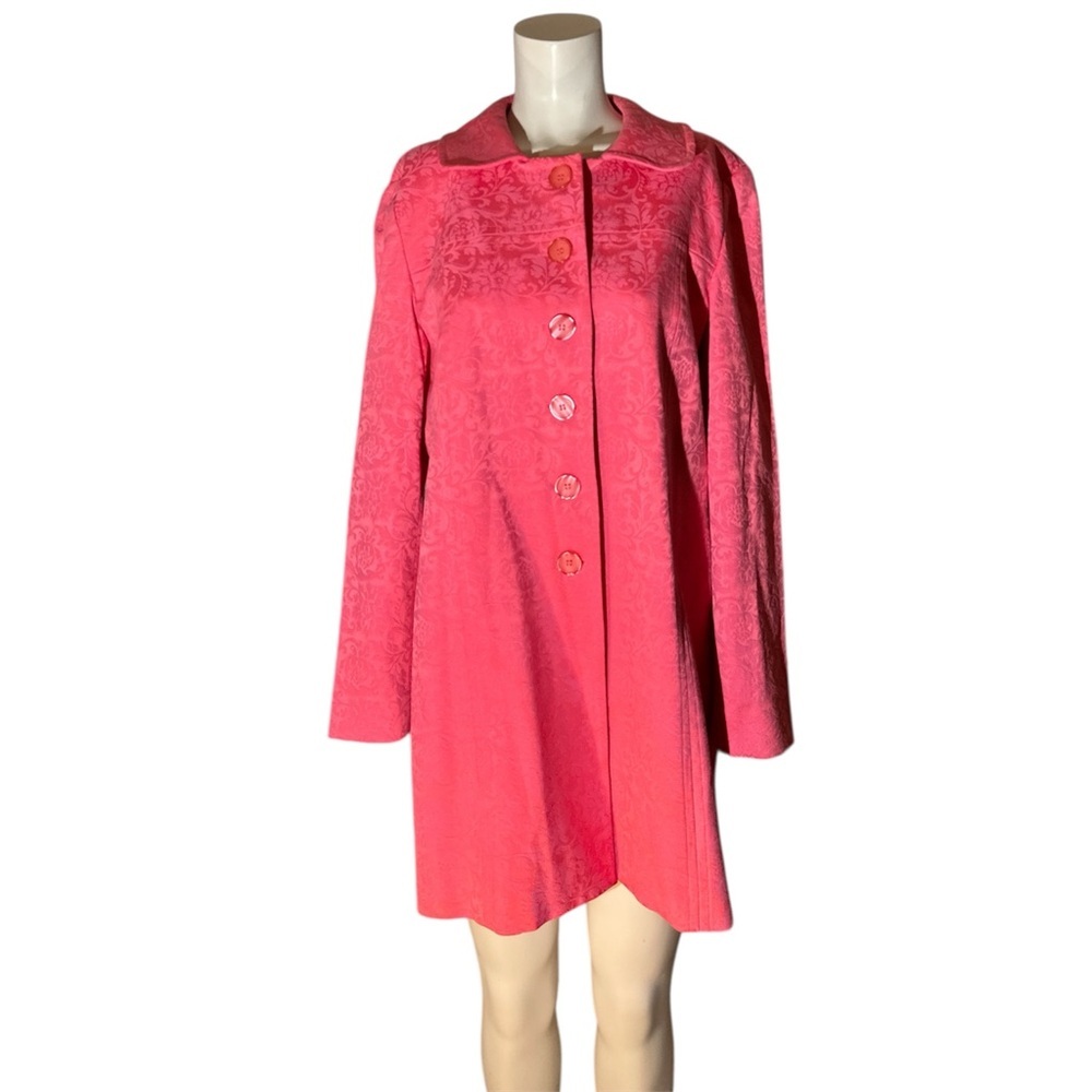 Louben Elegant Salmon Coat Dress